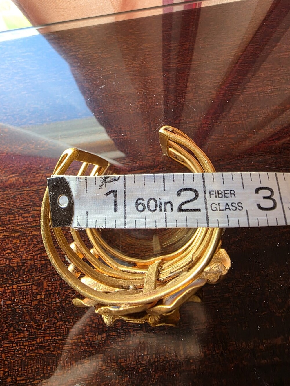 New Barbosa Rodeo Quincy Beautiful Gold Tone Rose Cuff Bracelet - Picture 8 of 8